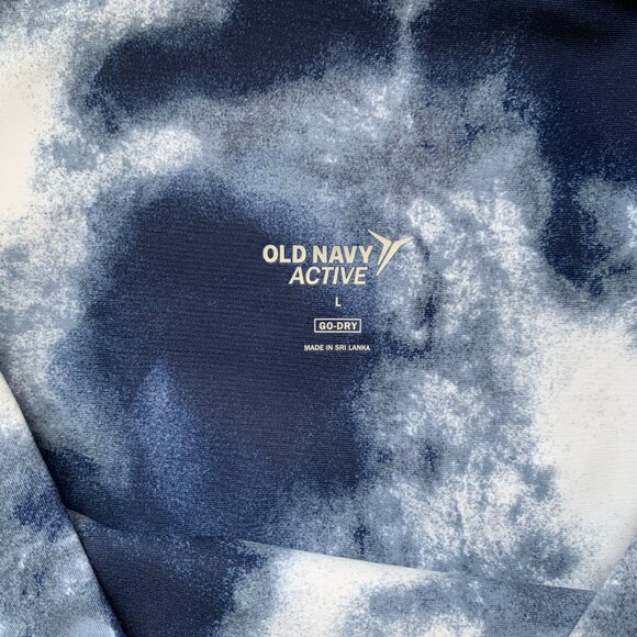 Old Navy Tie Dye Leggings Womens Large Full Length Blue & White - Picture 10 of 10